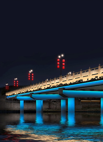Progetto di illuminazione per scene notturne della città di Heqiao